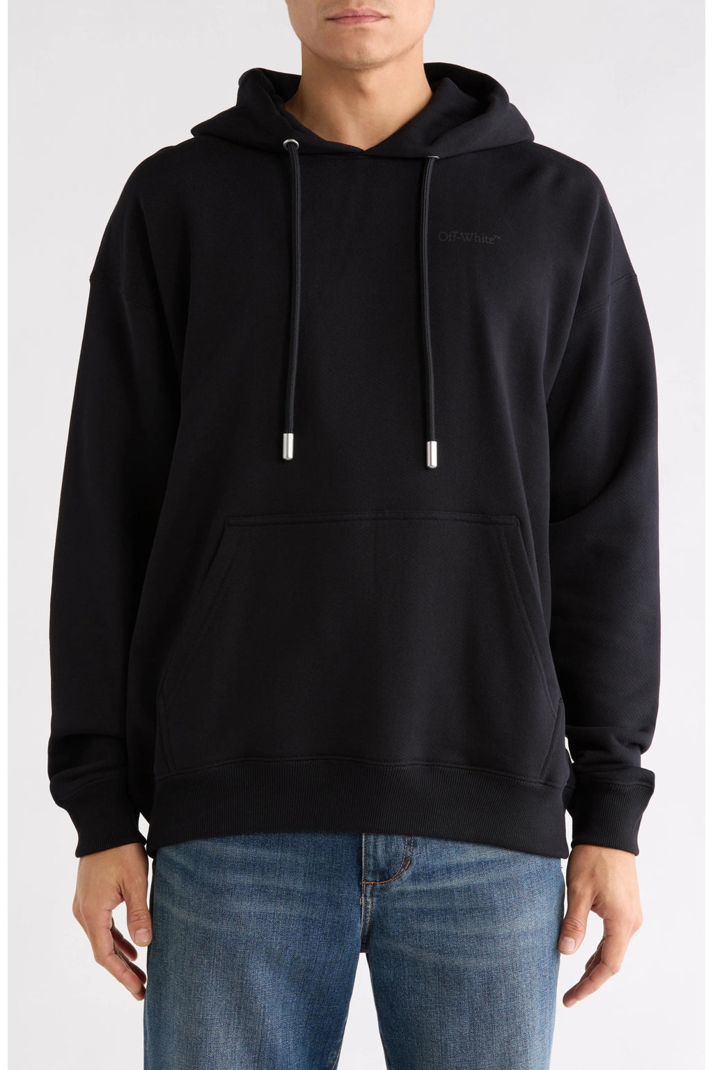 OFF WHITE SLIM ARROW HOODIE BLACK