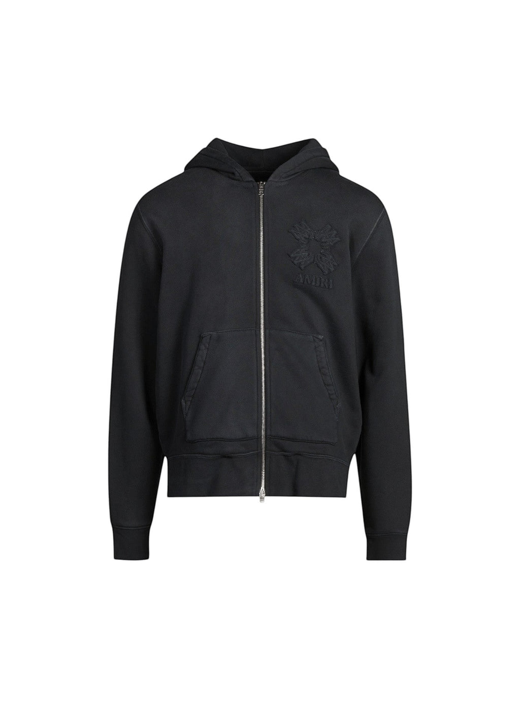 AMIRI QUAD BLACK ON BLACK ZIP UP