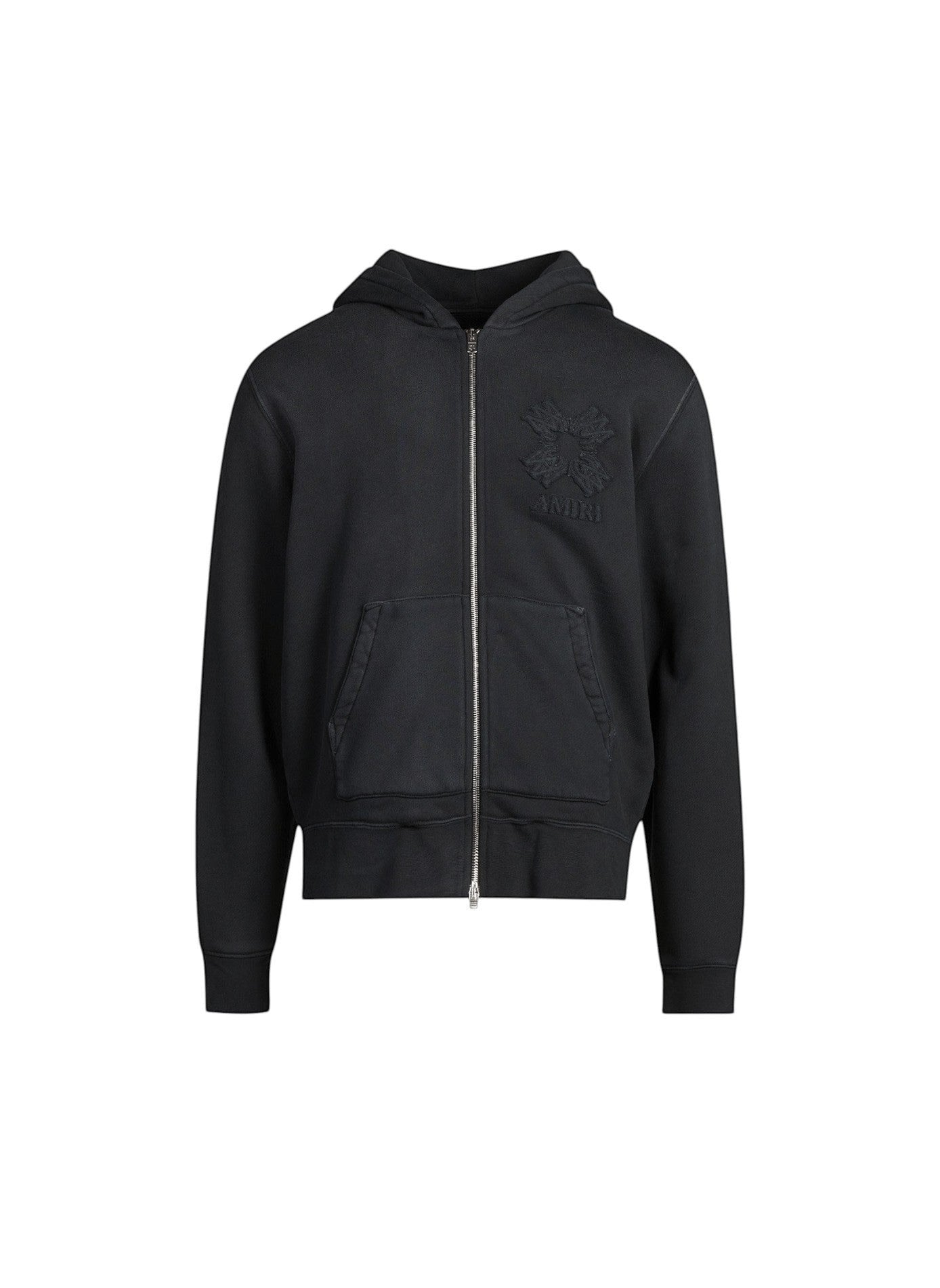 AMIRI QUAD BLACK ON BLACK ZIP UP