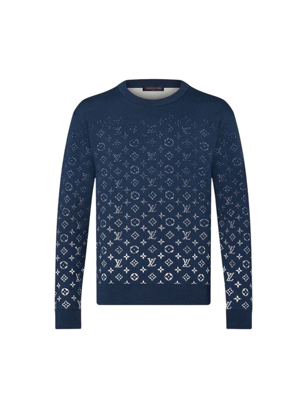 LOUIS VUITTON LVSE MONOGRAM DEGRADE CREWNECK DARK OCEAN