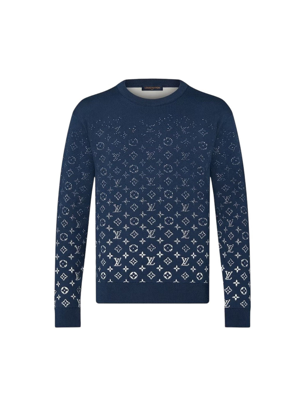 LOUIS VUITTON LVSE MONOGRAM DEGRADE CREWNECK DARK OCEAN