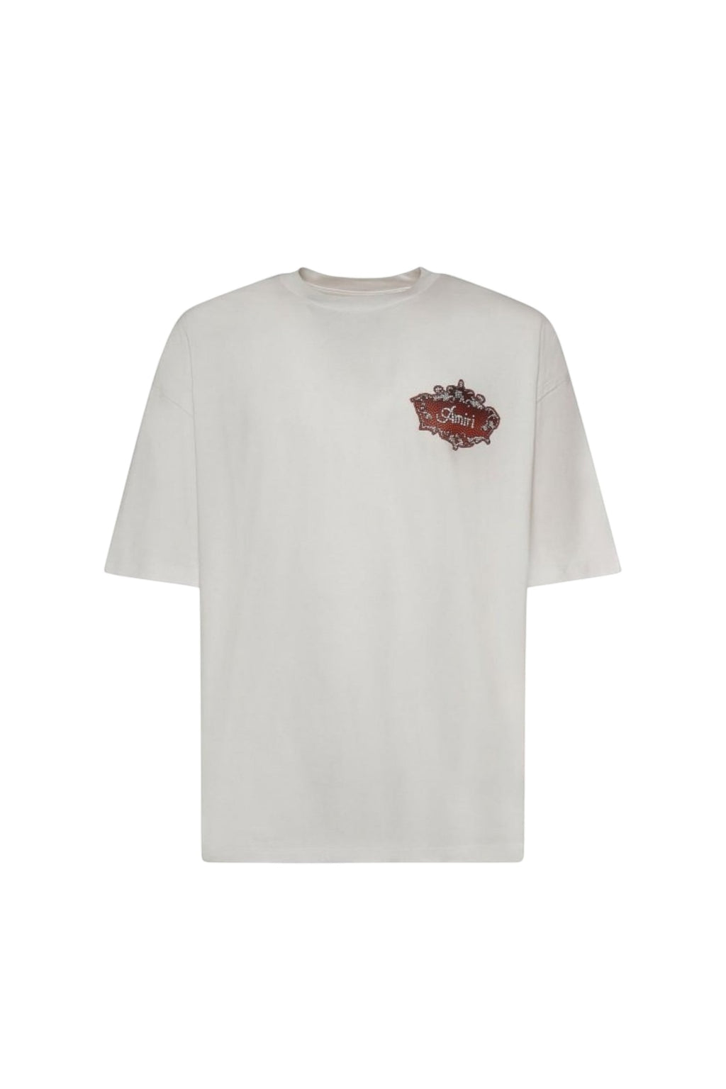 AMIRI CHATEAU CREST LOGO OVERSIZED T-SHIRT IVORY