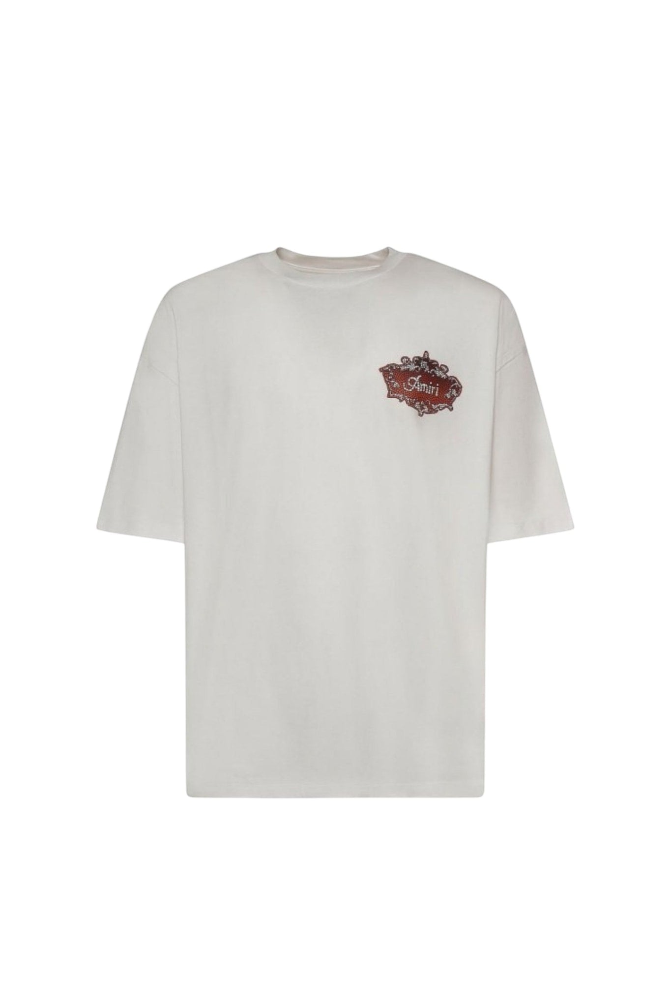 AMIRI CHATEAU CREST LOGO OVERSIZED T-SHIRT IVORY