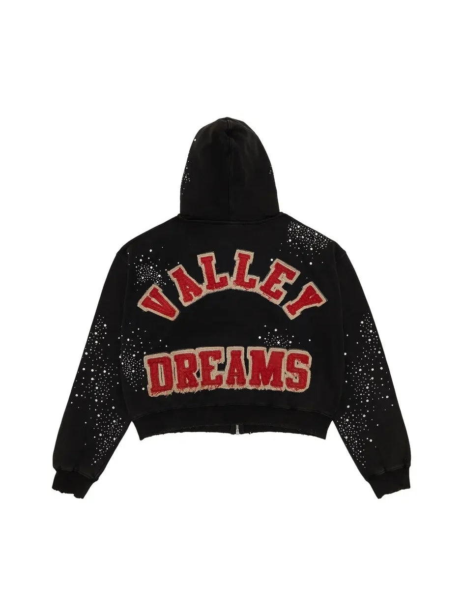 VALLEY FOREVER PLUTO CLUSTERED ZIP UP BLACK