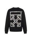 OFF WHITE TAPE CREWNECK BLACK