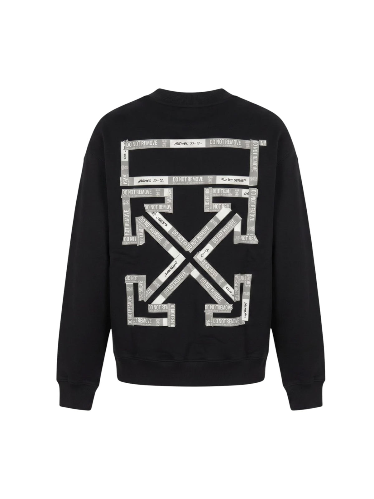 OFF WHITE TAPE CREWNECK BLACK