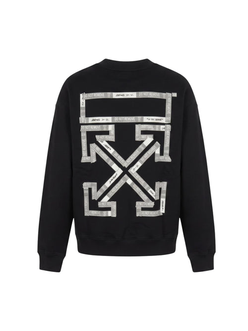 OFF WHITE TAPE CREWNECK BLACK