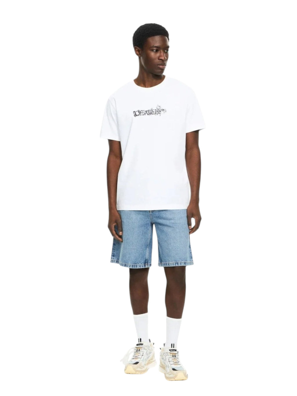 OFF WHITE HERALDIC ARROW SLIM T-SHIRT WHITE