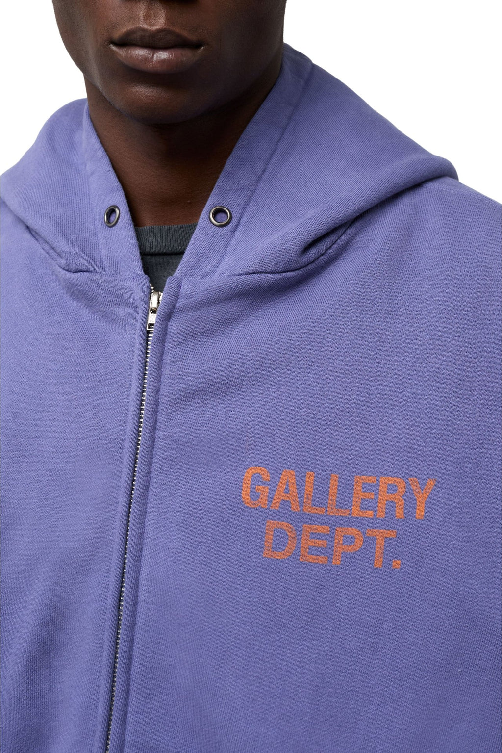 GALLERY DEPT. 90”S FULL ZIP HOODIE WASHED VIOLET