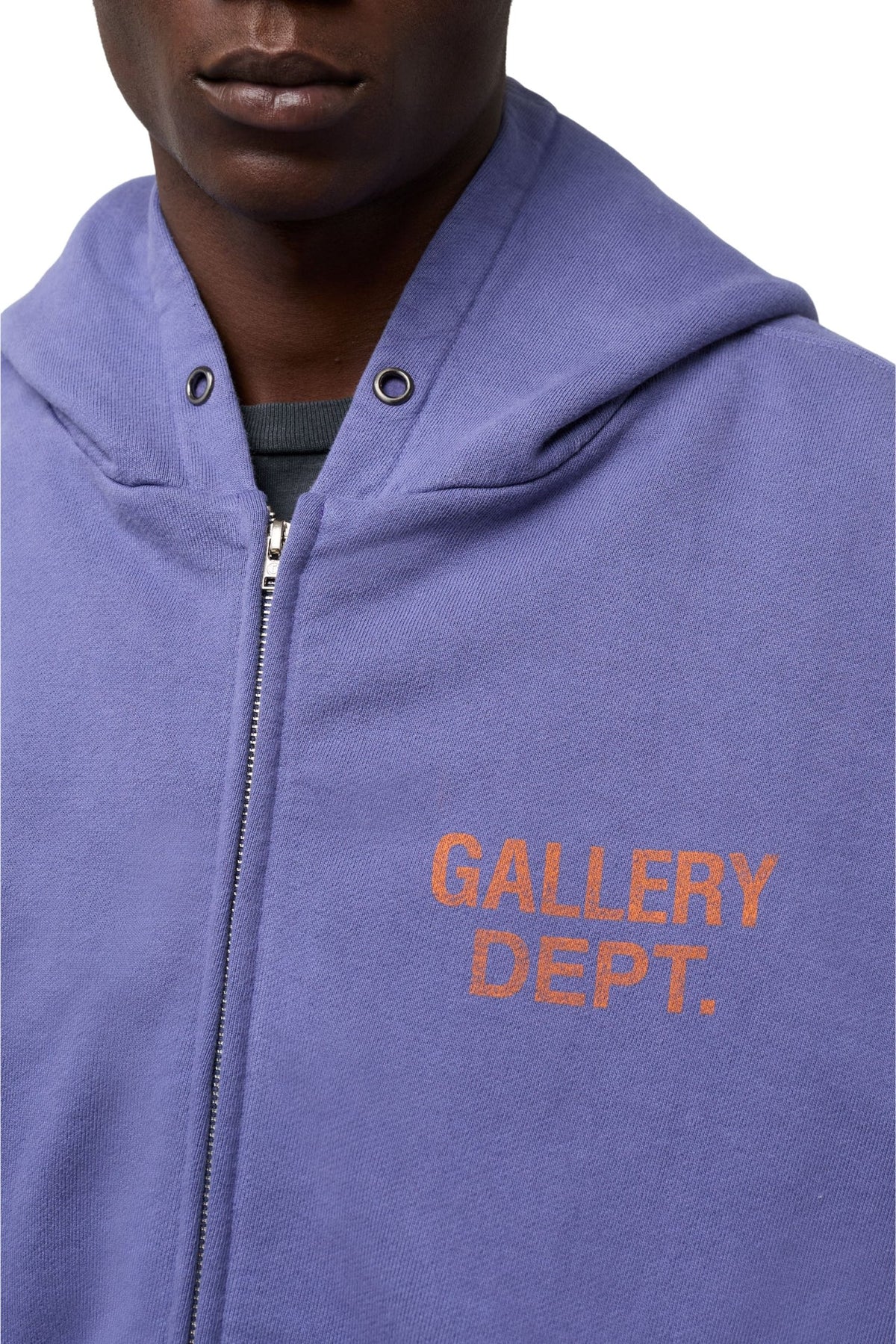 GALLERY DEPT. 90”S FULL ZIP HOODIE WASHED VIOLET