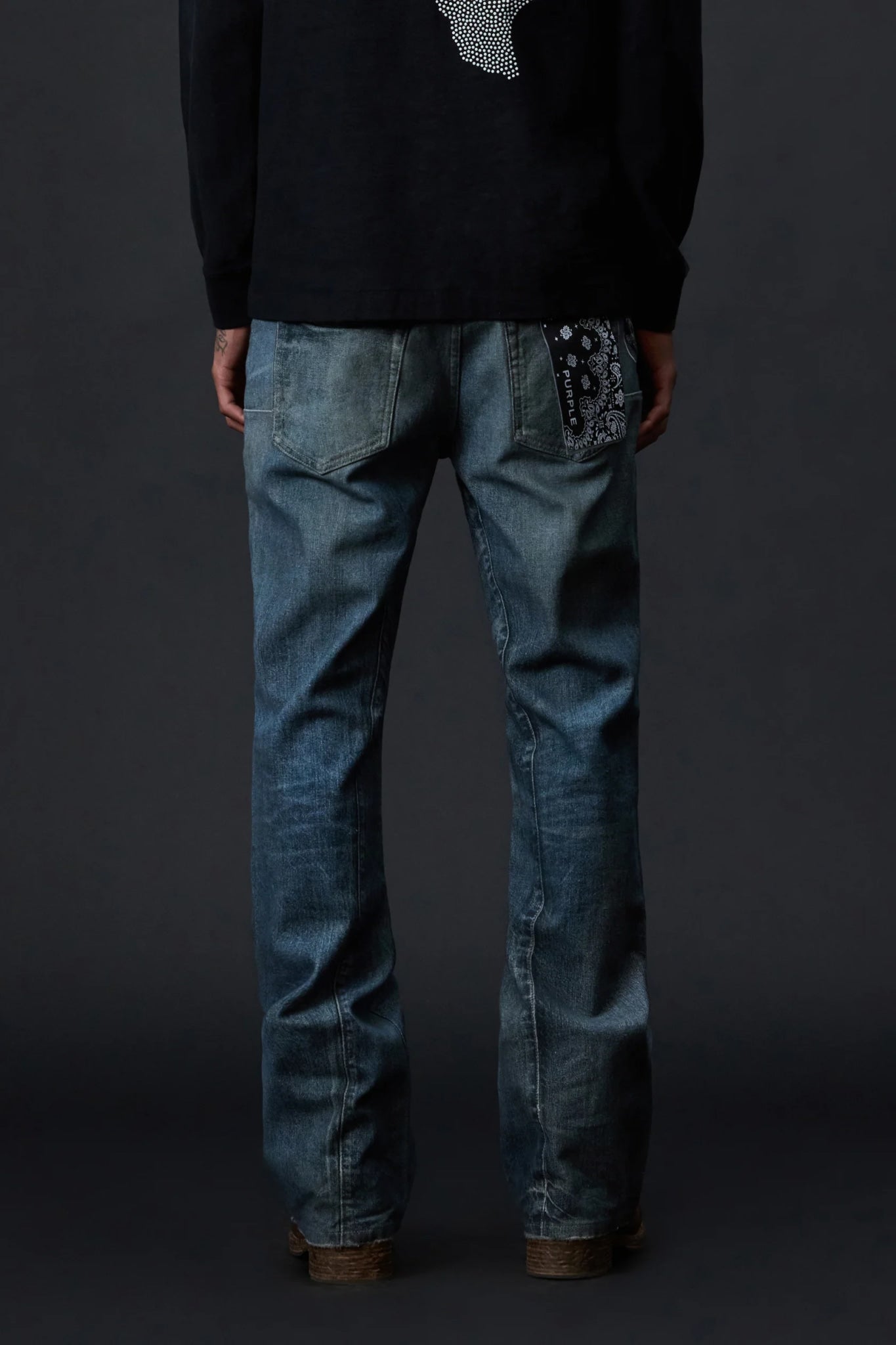 PURPLE BRAND P004 DIGITAL PRINT JEANS BLUE
