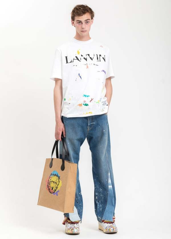 LANVIN X GALLERY DEPT PAINTED CURB LEATHER