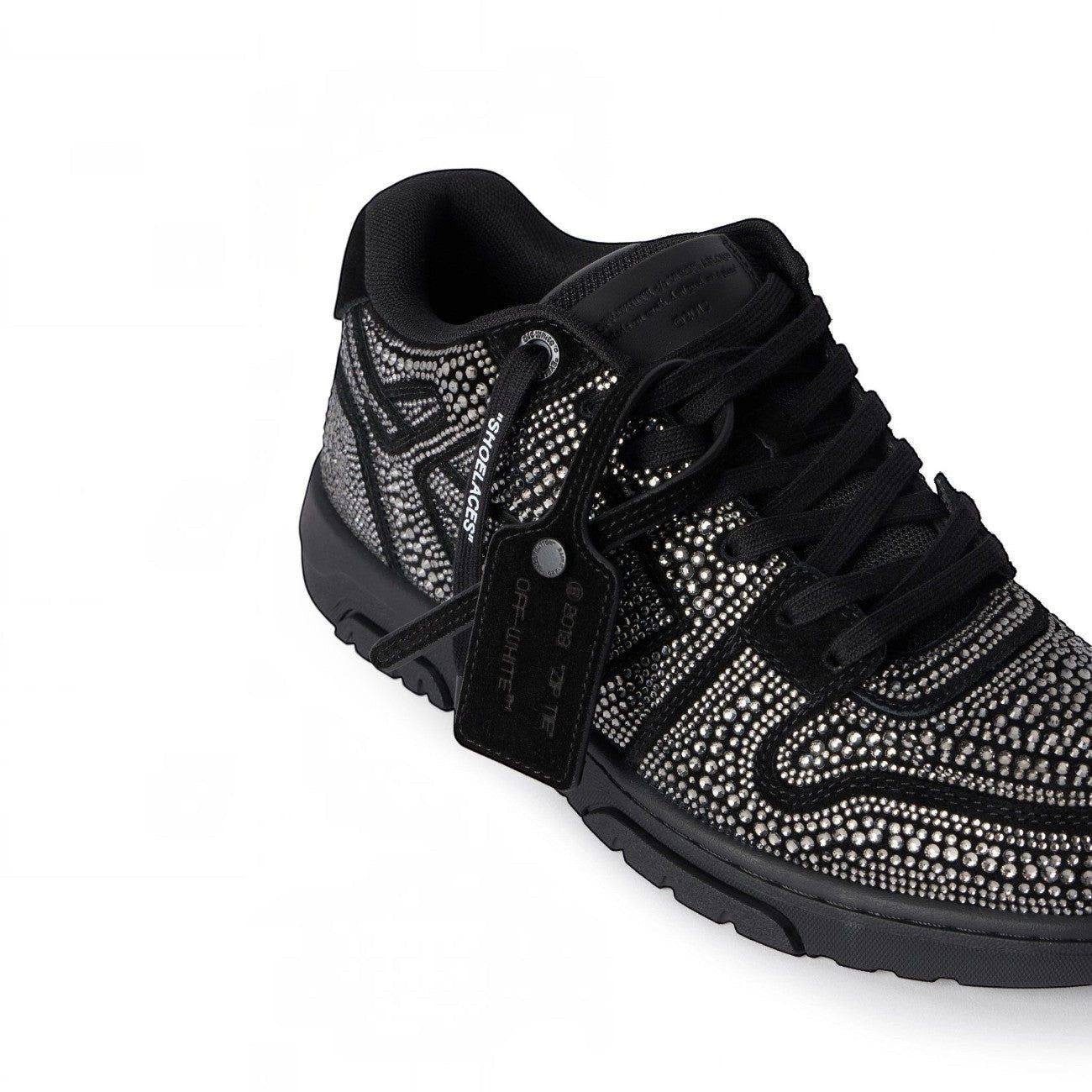 OFF-WHITE OUT OF OFFICE STRASS CRYSTAL EMBELLISHED BLACK
