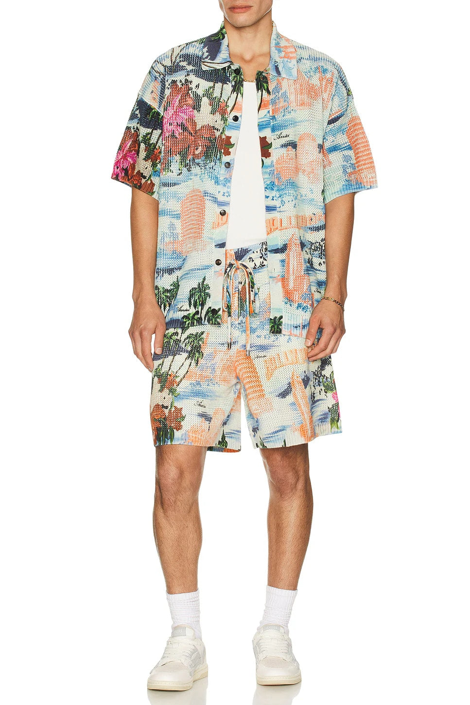 AMIRI CITYSCAPE KNIT SHIRT