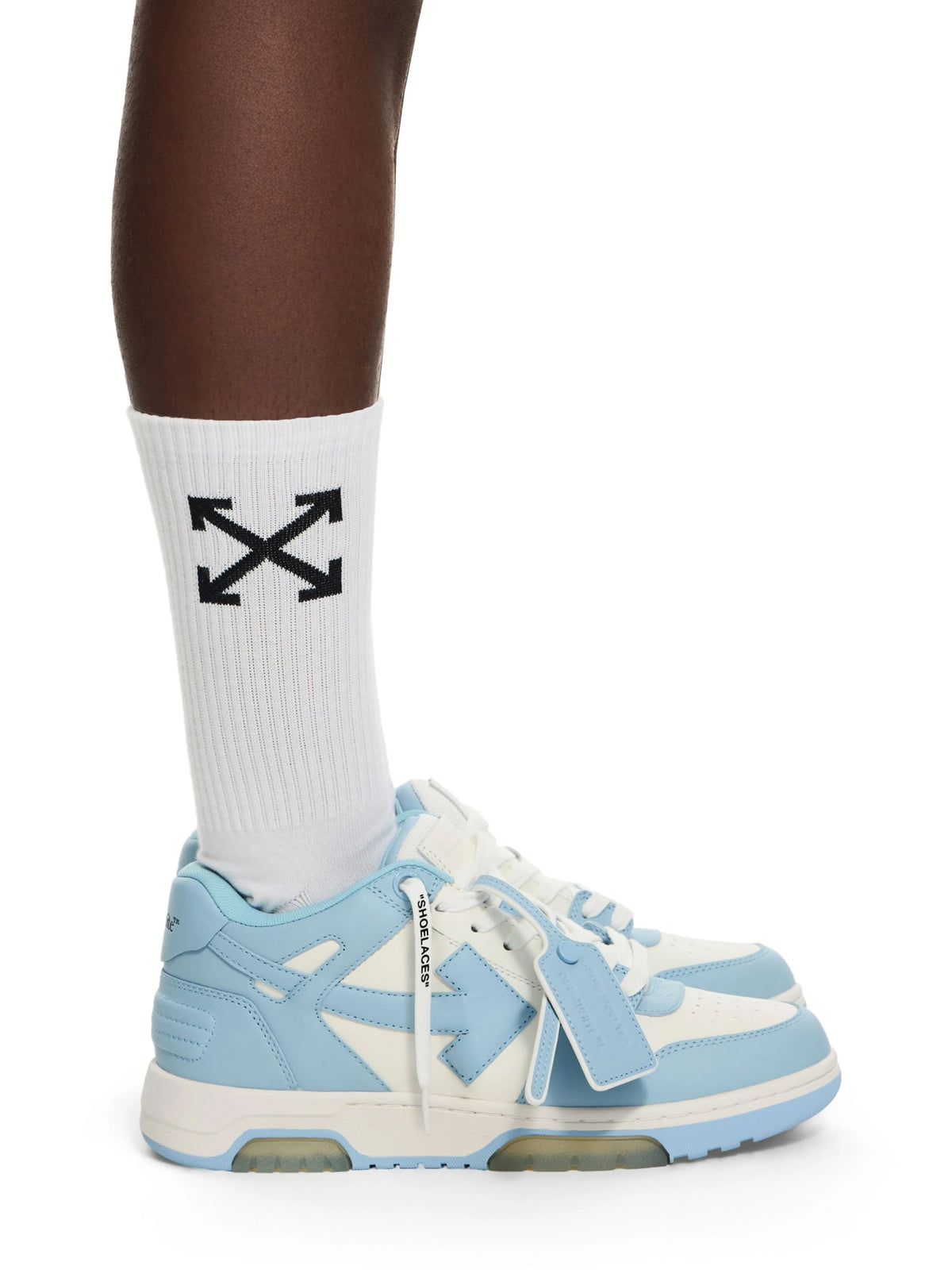 OFF WHITE OUT OF OFFICE LIGHT BLUE CALF LEATHER