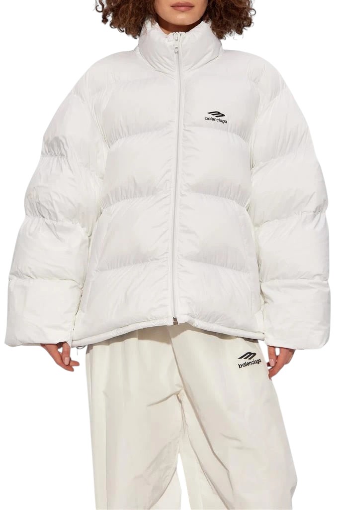 BALENCIAGA SKIWEAR DOWN OVERSIZE JACKET WHITE