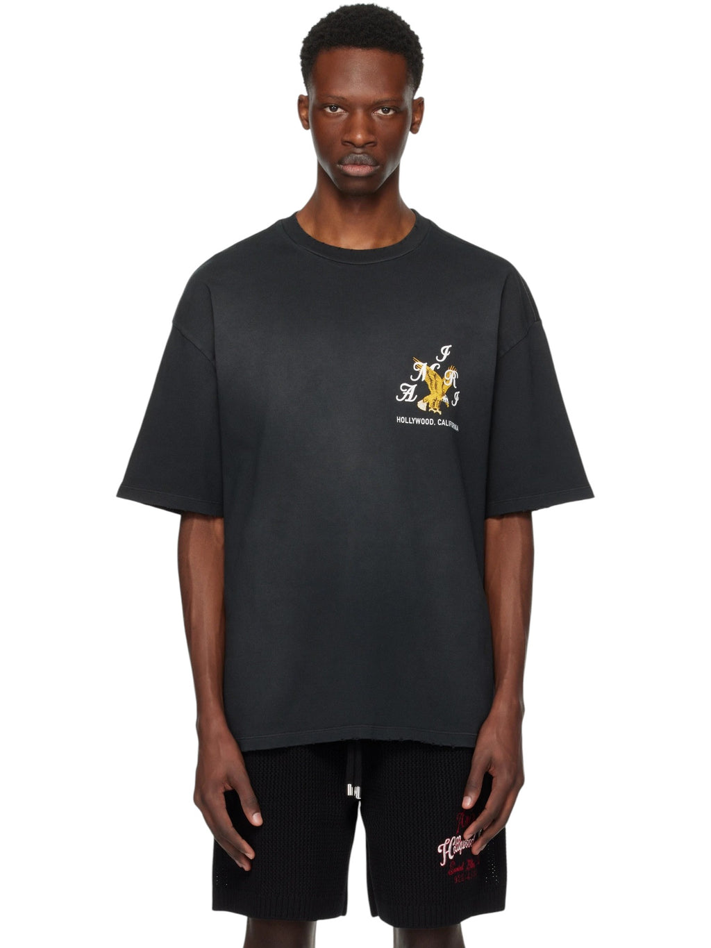 AMIRI EAGLE DREAMERS VINTAGE BLACK T-SHIRT