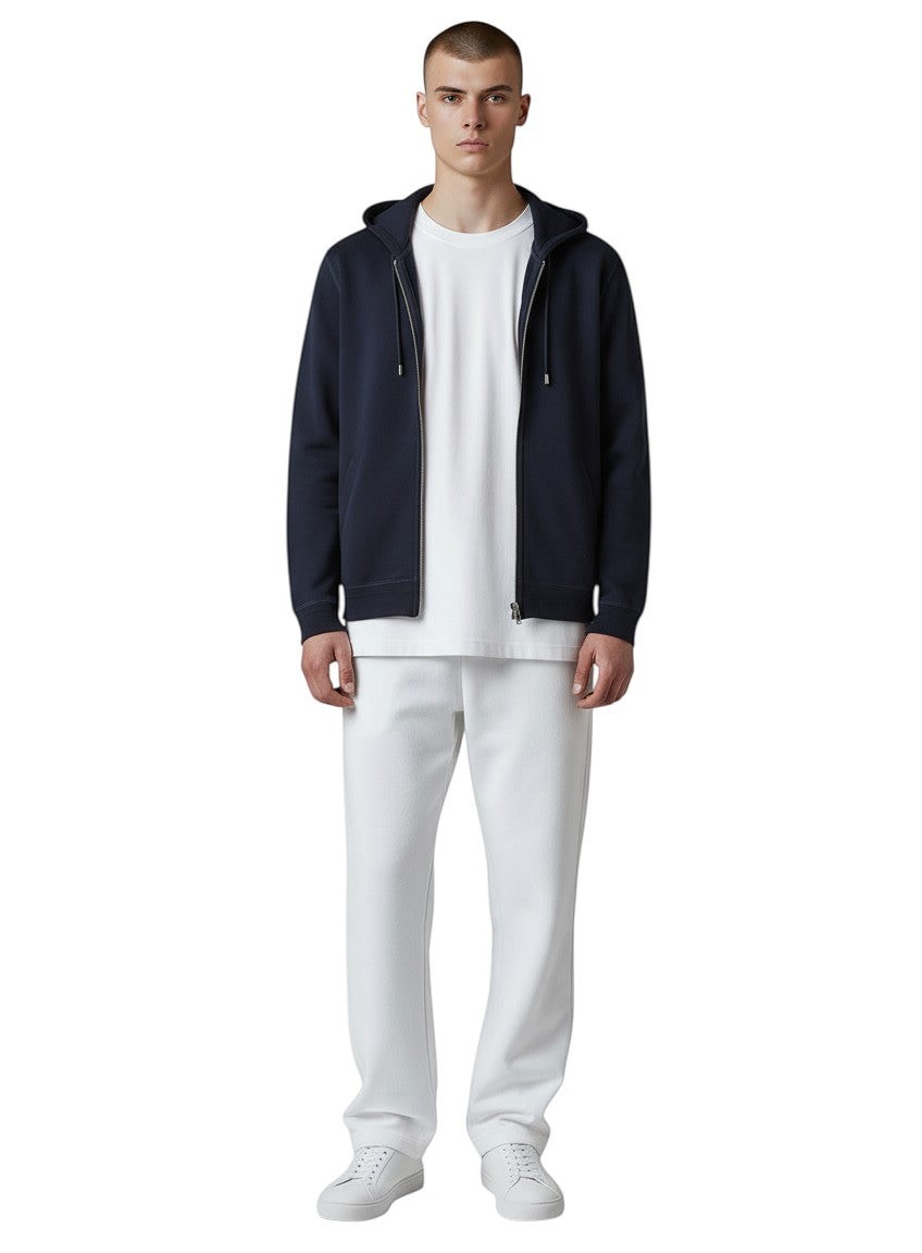 LOUIS VUITTON NAVY BLUE CLASSIC ZIP UP HOODIE
