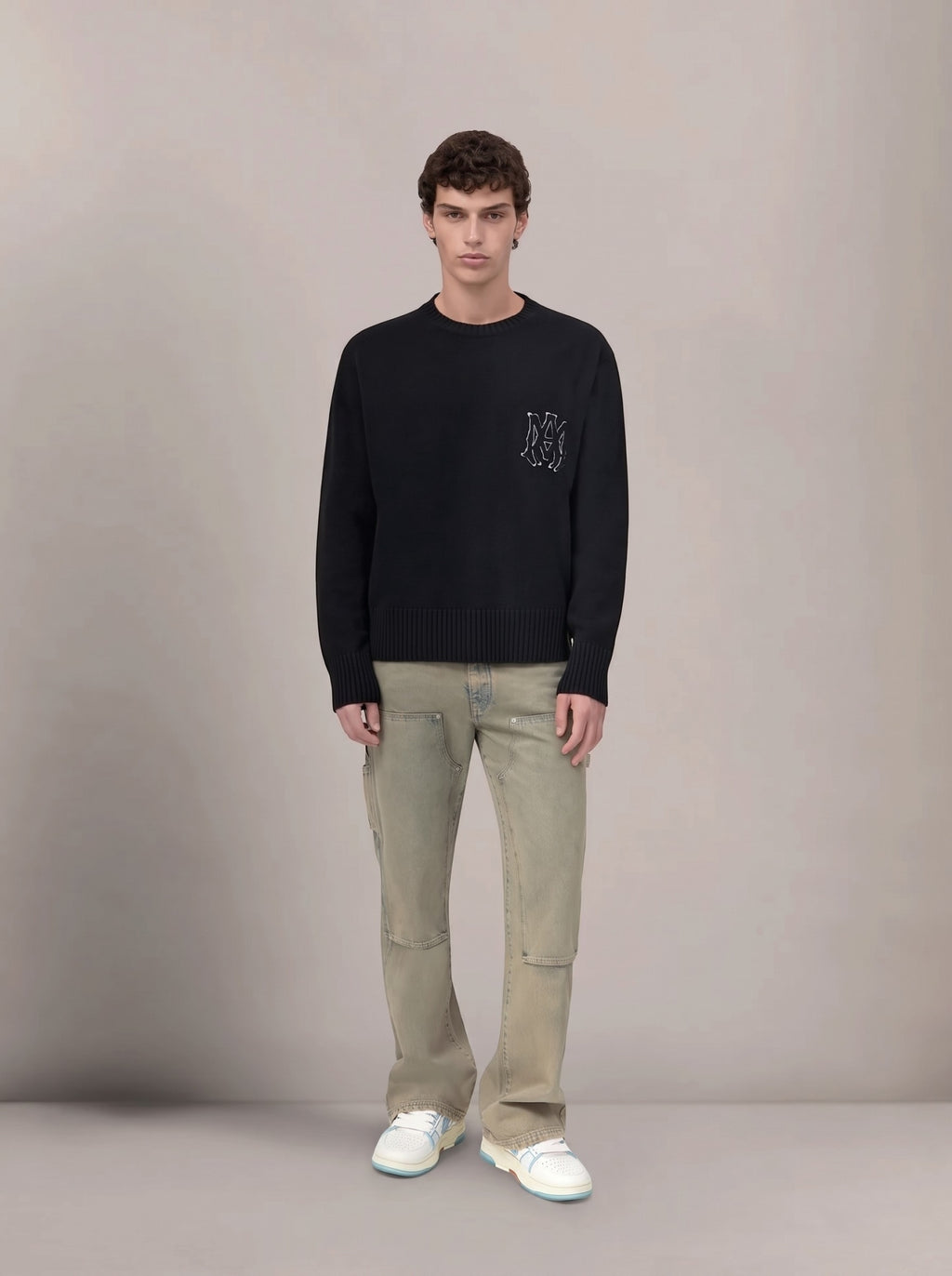 AMIRI SWEATER WOOL MA BLACK