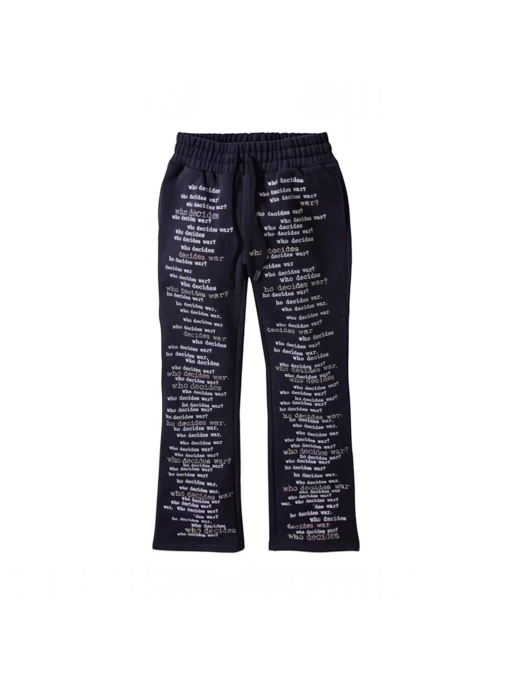 WHO DECIDES WAR WDW SCRIPTURE SWEATPANTS NAVY RHINESTONES