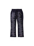 WHO DECIDES WAR WDW SCRIPTURE SWEATPANTS NAVY RHINESTONES