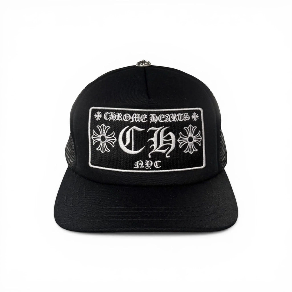 CHROME HEARTS NYC BLACK TRUCKER HAT
