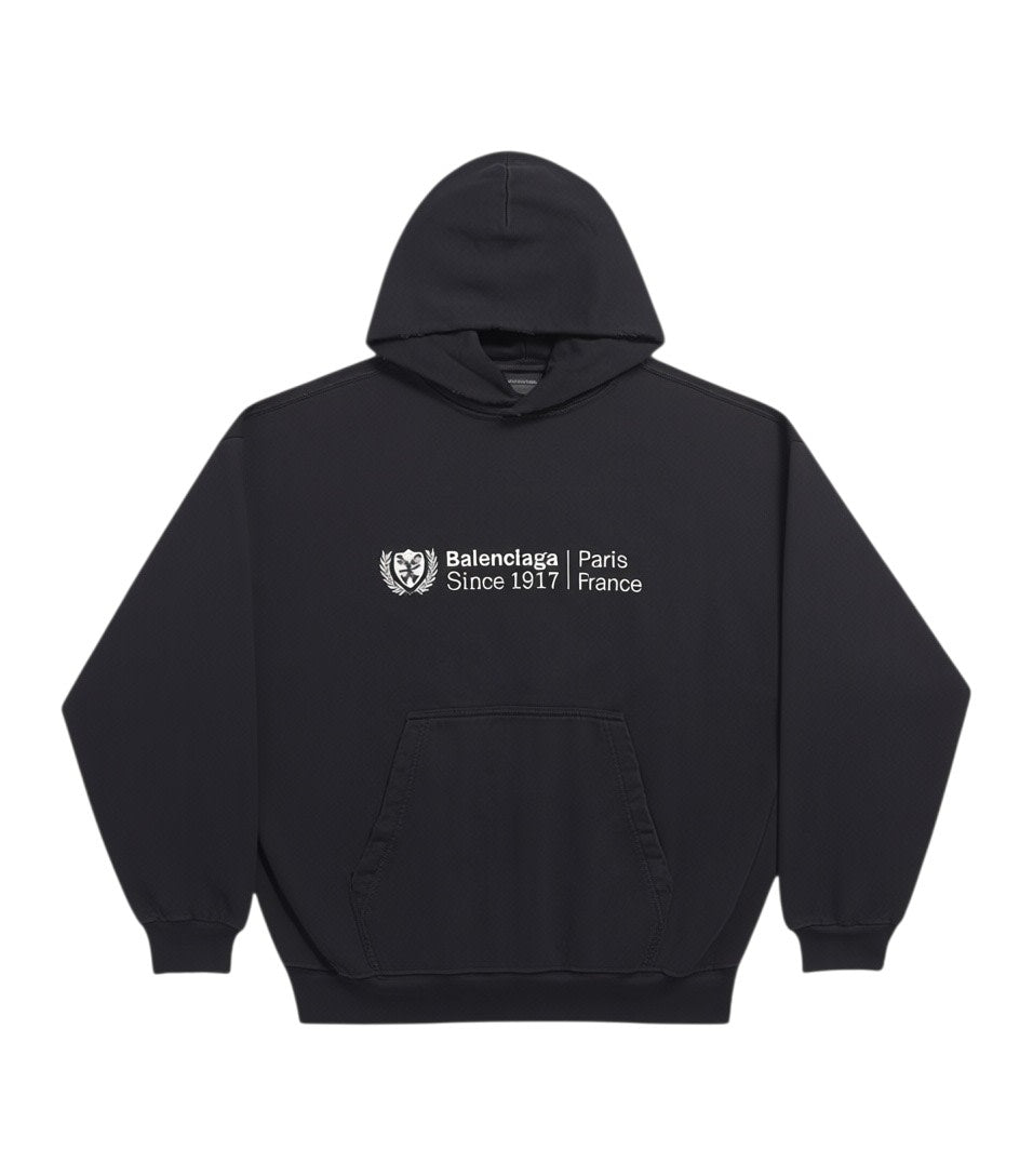 BALENCIAGA SINCE 1917 HOODIE BLACK