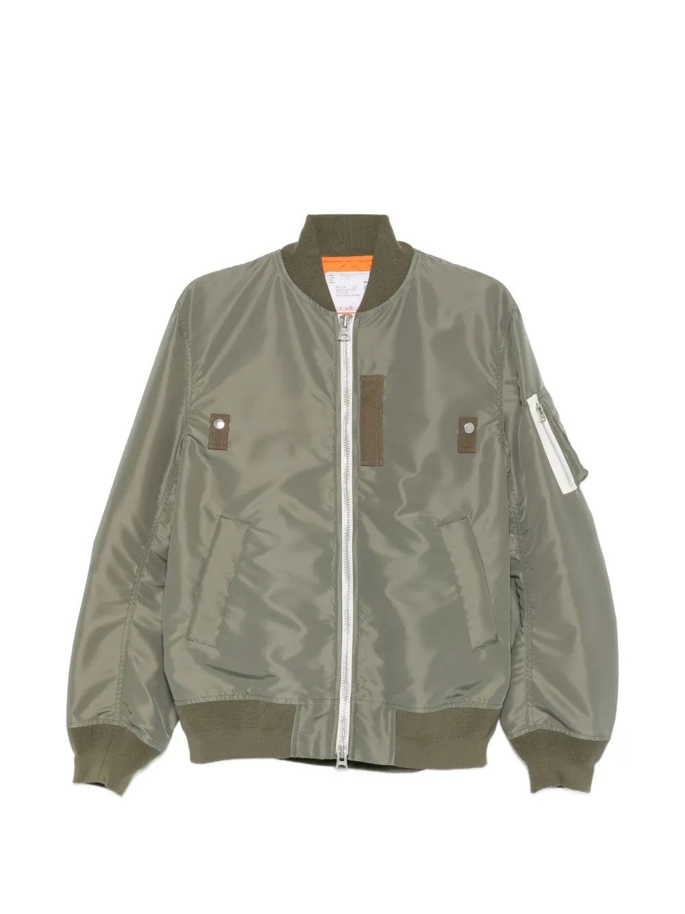 SACAI ZIP BOMBER JACKET GREEN