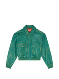 DIESEL AVIATOR LEATHER JACKET GREEN