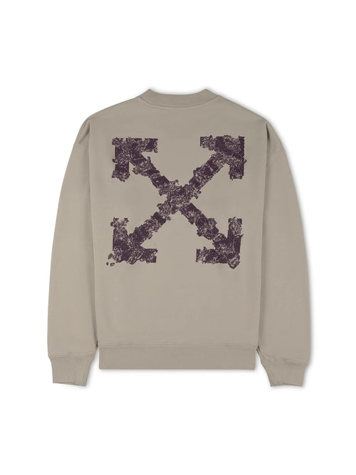 OFF WHITE CREWNECK HERALDIC BEIGE