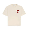AMI PARIS BEIGE T-SIRT RED HEART