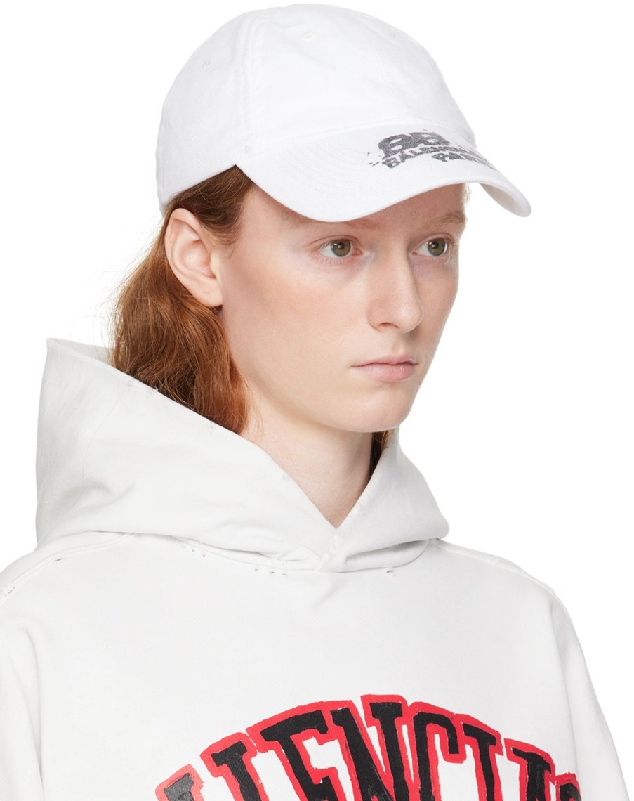 BALENCIAGA BB PARIS HAT WHITE
