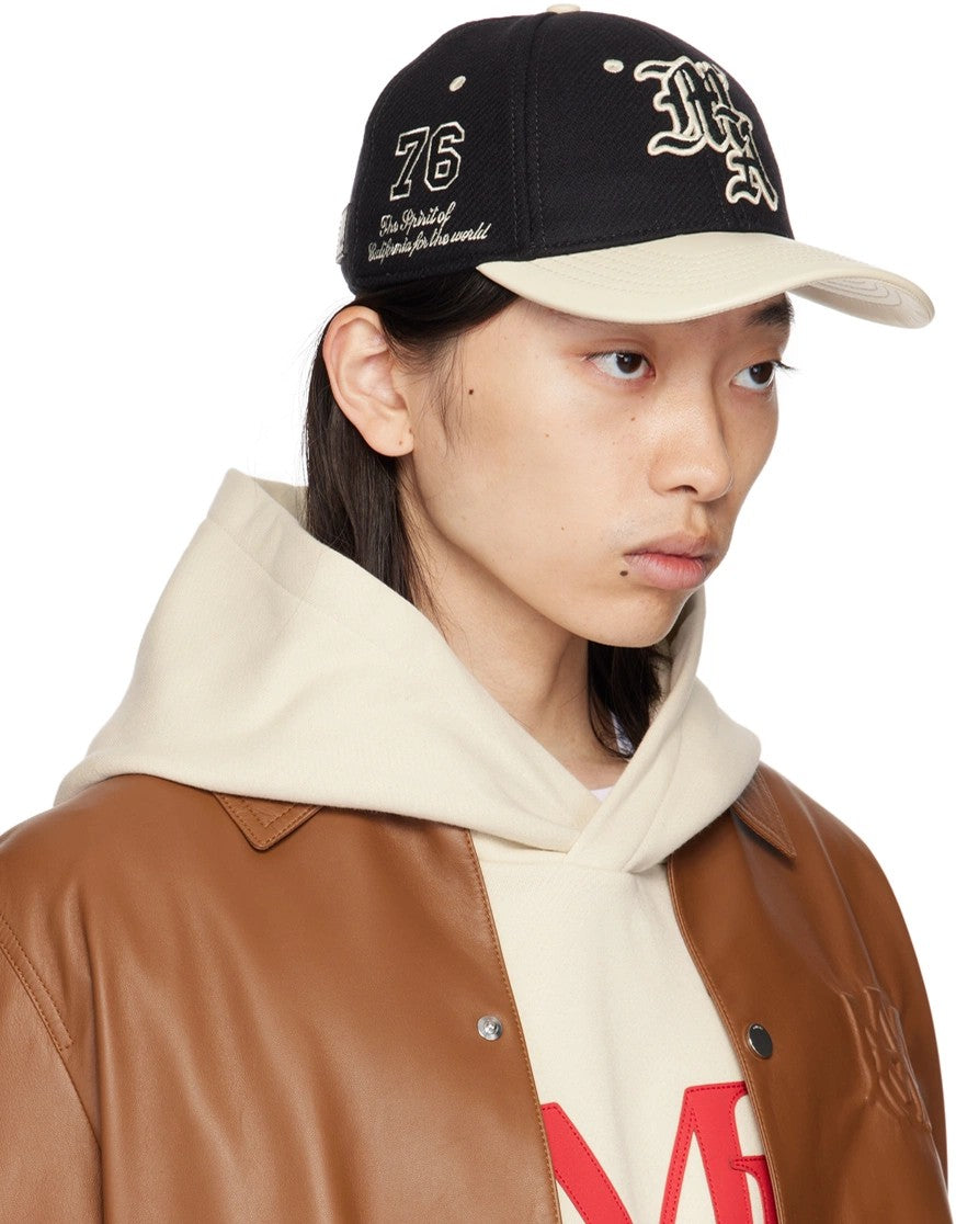 AMIRI MA SPIRIT LOGO HAT BLACK CREAM
