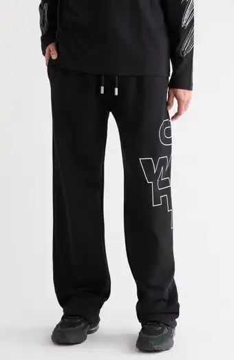 OFF WHITE OUTLINE ARROW SWEATPANTS BLACK
