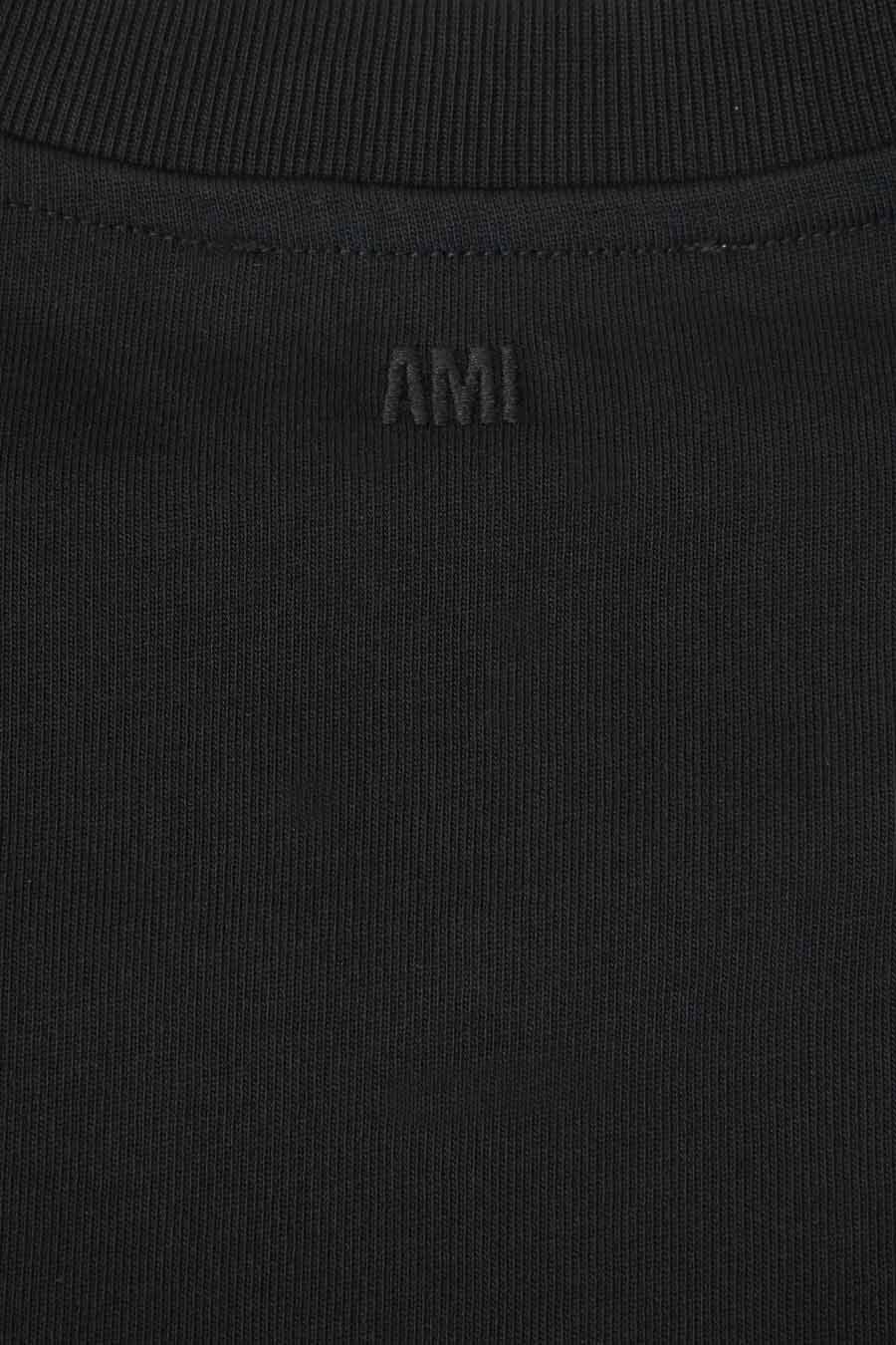 AMI PARIS DE COUER T-SHIRT BLACK BEIGE
