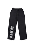 AMIRI BAROQUE BLACK LOGO SWEATPANTS RELAXED