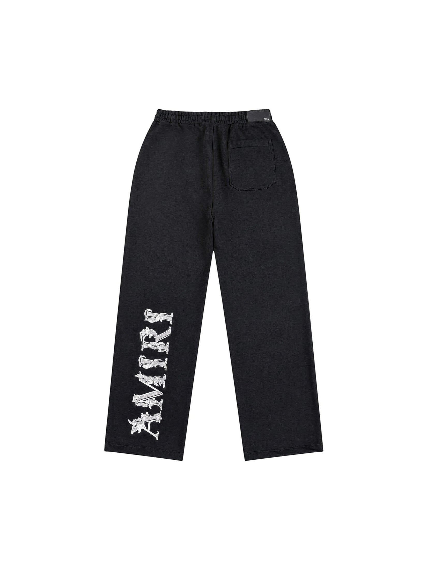 AMIRI BAROQUE BLACK LOGO SWEATPANTS RELAXED
