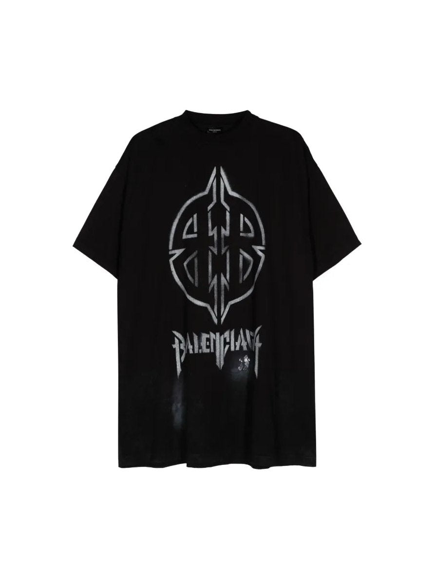BALENCIAGA METAL BB T-SHIRT BLACK