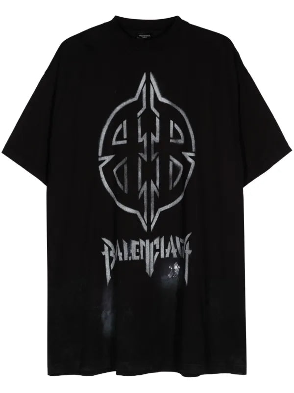 BALENCIAGA METAL BB T-SHIRT BLACK