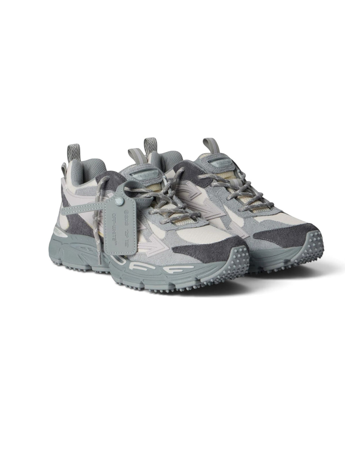 OFF WHITE BE RIGHT BACK GREY SUEDE MELANGE