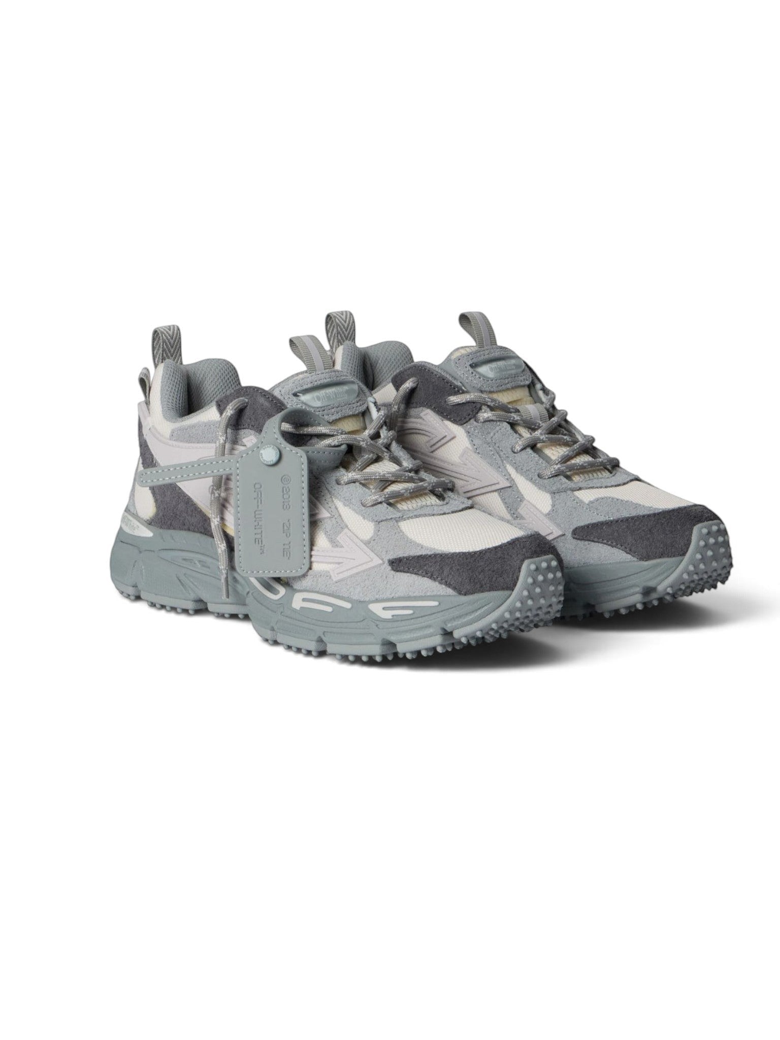 OFF WHITE BE RIGHT BACK GREY SUEDE MELANGE