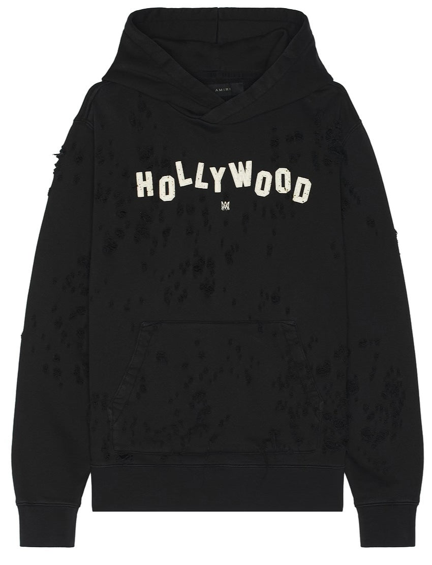AMIRI HOLLYWOOD SHOTGUN HOODIE BLACK