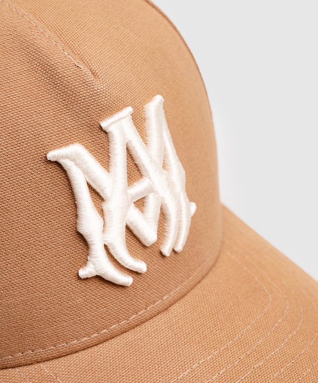 AMIRI MA LOGO CANVAS BEIGE WHITE HAT