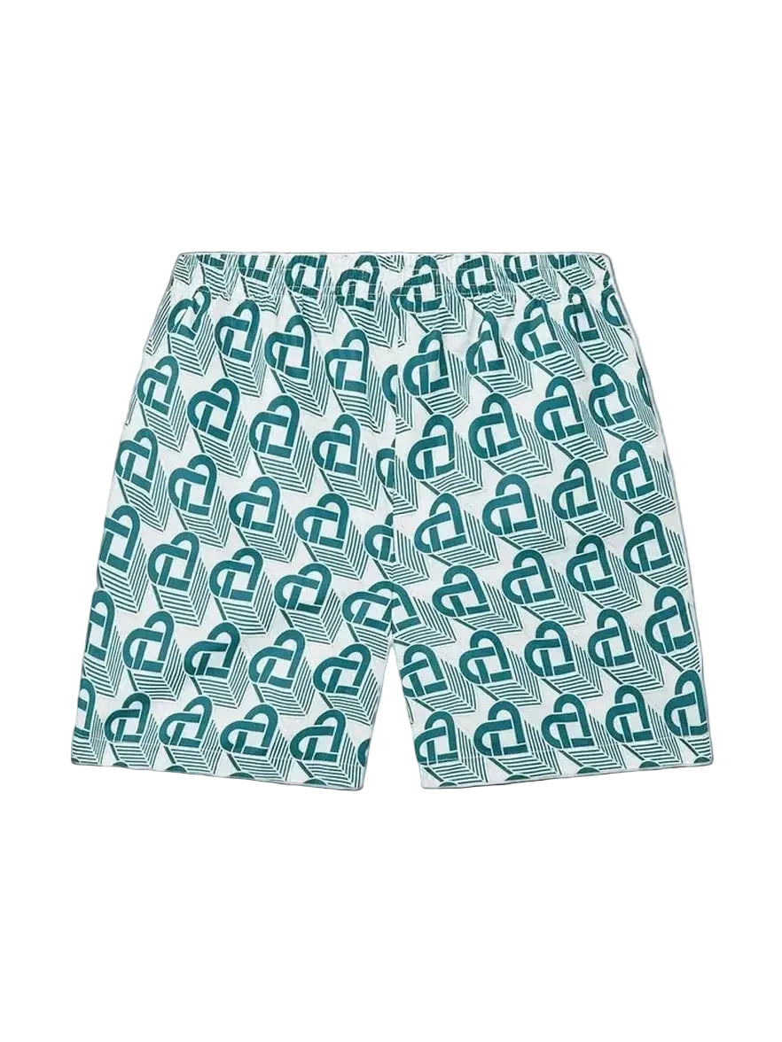 CASABLANCA GREEN MONOGRAM SWIMSHORT