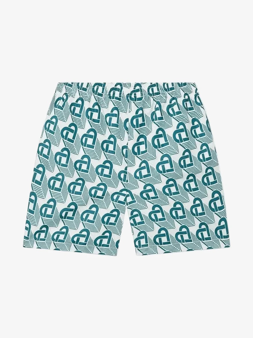 CASABLANCA GREEN MONOGRAM SWIMSHORT