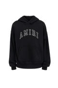 AMIRI LEATHER PATCH ARC LOGO HOODIE BLACK