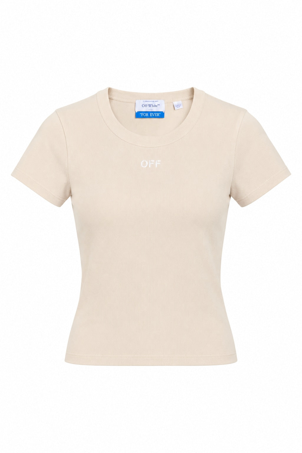 OFF WHITE FITTED OFF T-SHIRT BEIGE