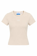 OFF WHITE FITTED OFF T-SHIRT BEIGE