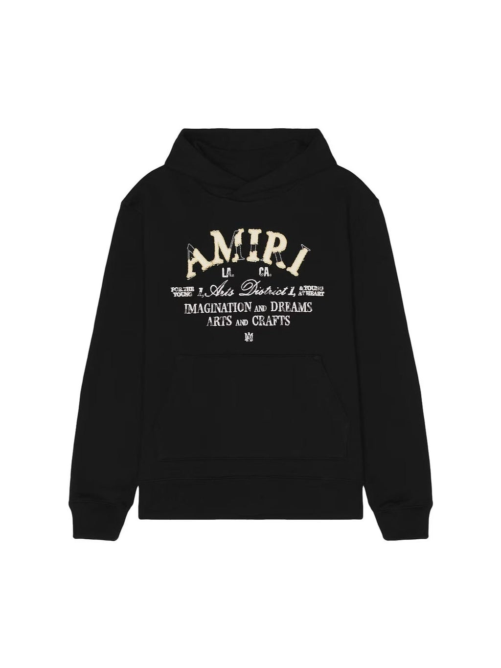 AMIRI DISTRESSED ARTS DISTRICT HOODIE BLACK