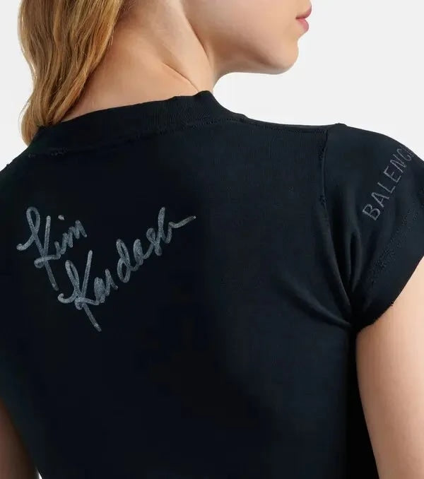 BALENCIAGA KIM K BABY T-SHIRT FADED BLACK